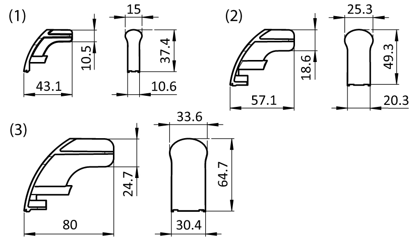 Cover Cap for Comfort and System Handle (Set) - Image 2