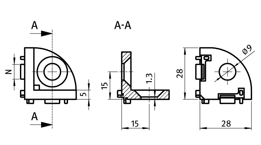 3-way Connection Angle B 30 - Image 2