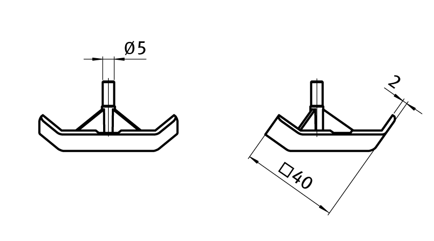 Cover Cap C 3-way Connection Angle I 40 - Image 2