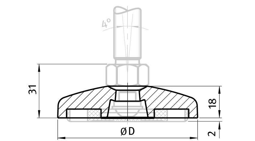 Base ZN for Pivot Feet - Image 2