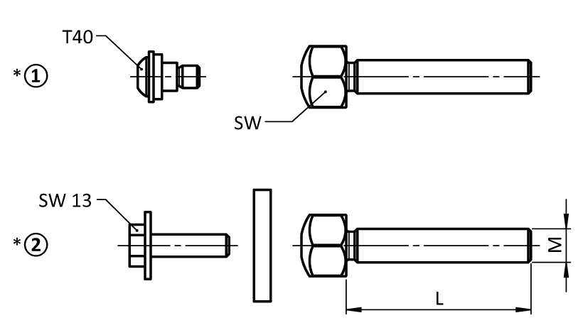 Threaded Rod SS Metric for Pivot Feet - Image 2