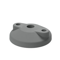 Base PA BDH for Swivel Feet, Ball Joint 15, Gray