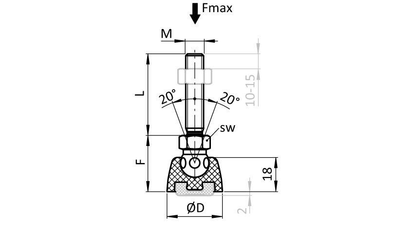Swivel Foot, PA / ST - Ball Joint 15 - Image 2