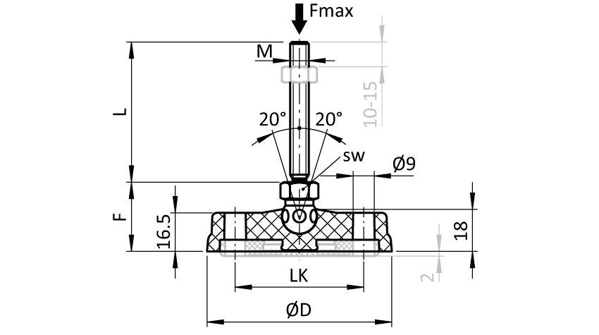 Swivel Foot, PA / ST - BDH - Ball Joint 15 - Image 2