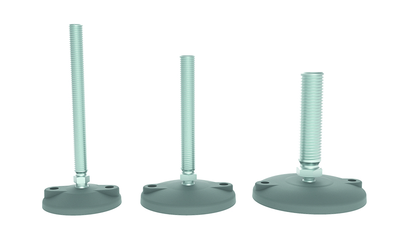 Base PA BDH for Swivel Feet, Ball Joint 15, Gray - Image 3